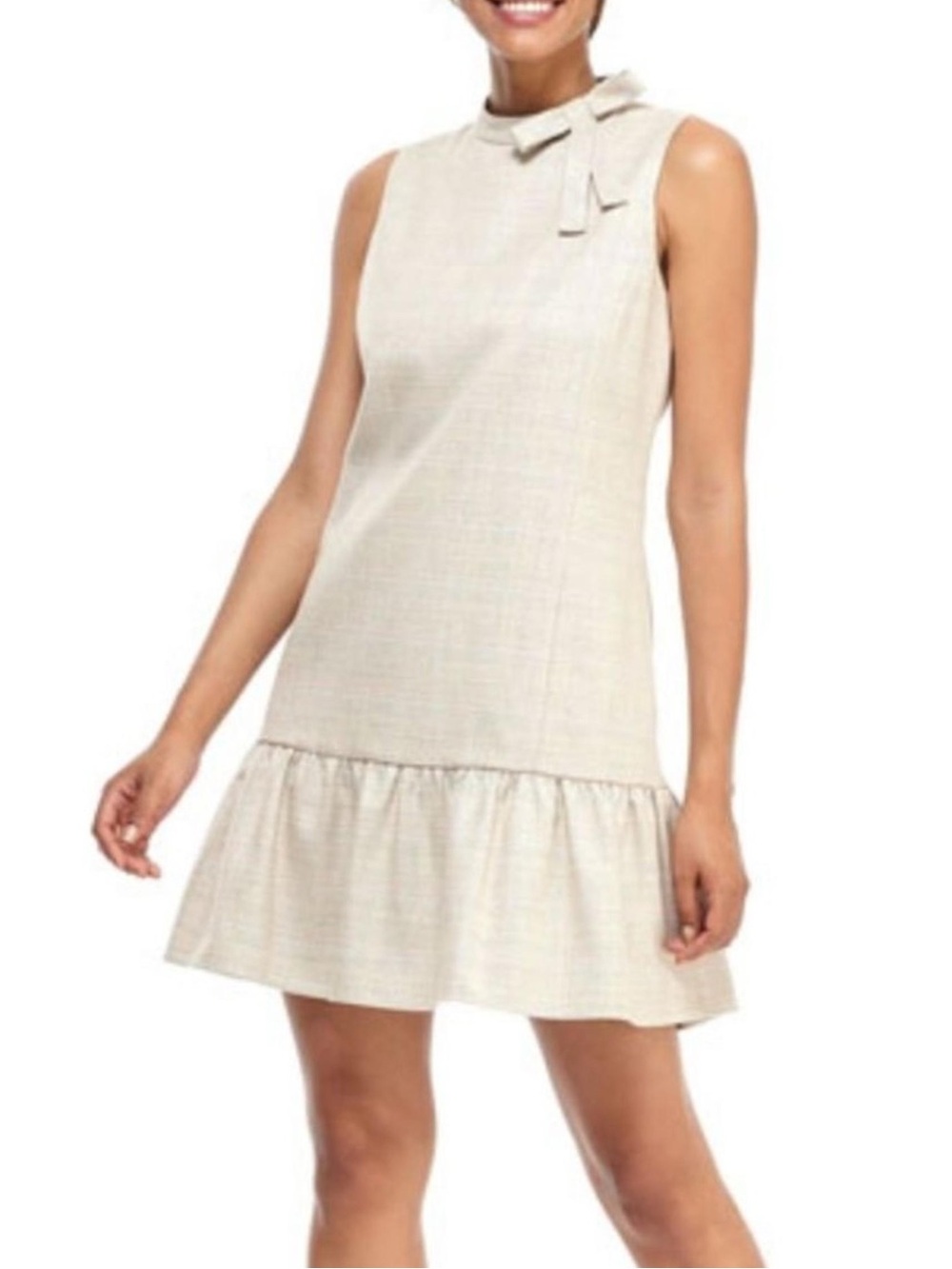 Gal Meets Glam Philippa Dress Plaid Drop Waist Flounce